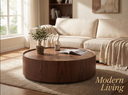 Why Block-Style Round Walnut Coffee Tables Are Perfect For Modern Living Rooms