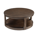 40inch Large Curved 2 Tier Traditional Round Circle Wooden Center Coffee Table