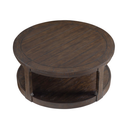 40inch Large Curved 2 Tier Traditional Round Circle Wooden Center Coffee Table