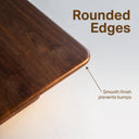 Rectangular Walnut Dining Table, Hollow Cutout Leg Solid Wood Dinner Table, Modern Minimalist Wooden Dining Table for 6 People